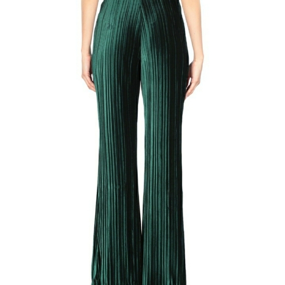 Green velour pants - Picture 2 of 2